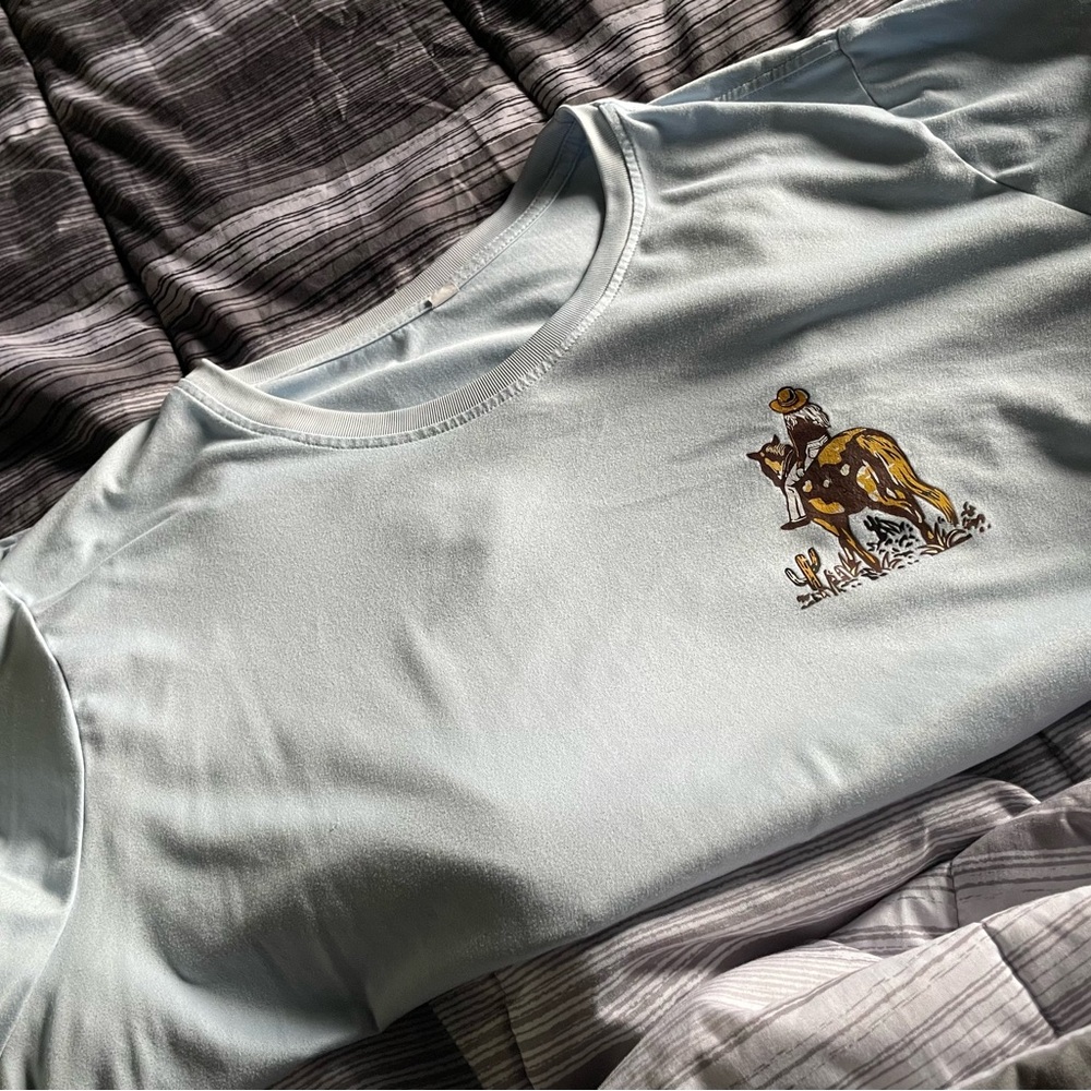 Light blue Zach Bryan inspired tee